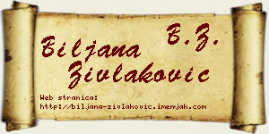 Biljana Zivlaković vizit kartica